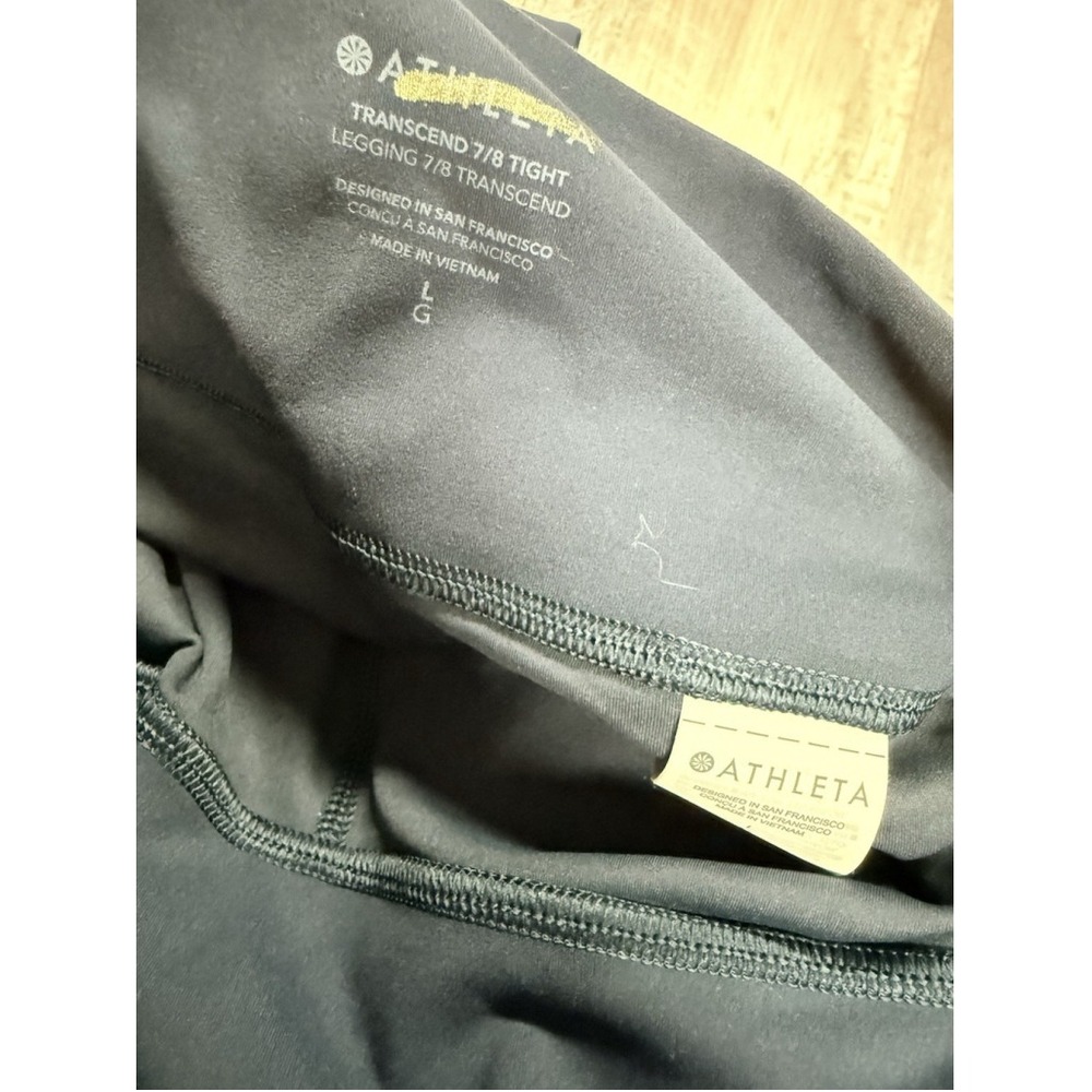Athleta Large transcend 7/8 Tight Leggings, Navy Heather NWT - Picture 4 of 7
